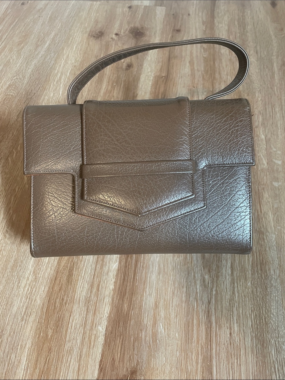 Vintage Brown Leather Shoulder Bag